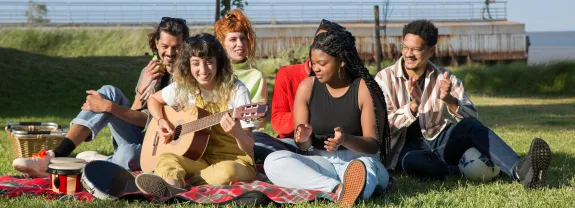 Group of People Having Fun
