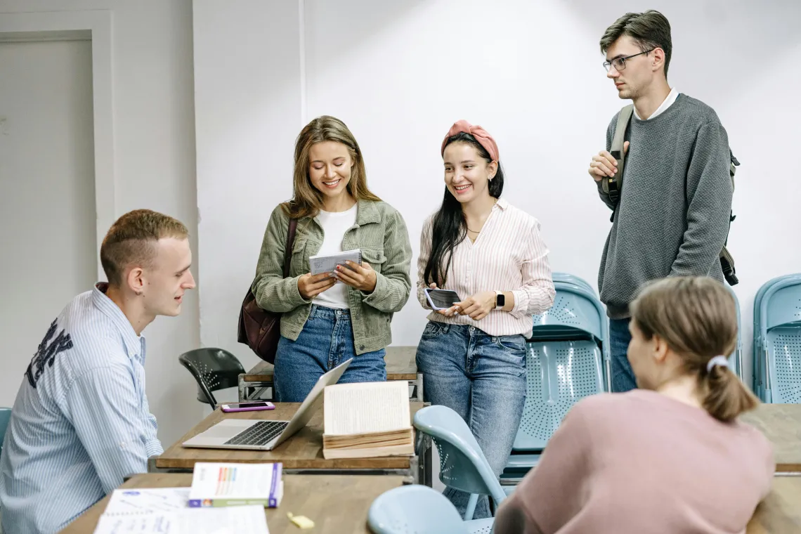 Group of people meeting together.