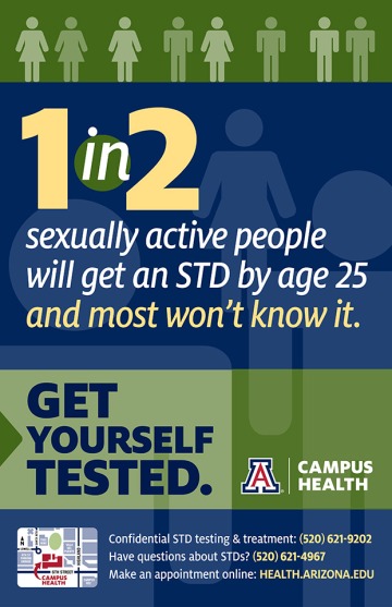 1 in 2 sexually active people will get an STD by age 25