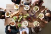 Group of people eating together